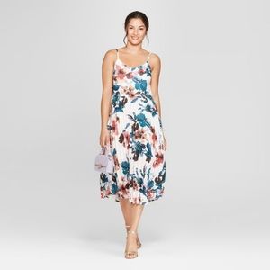 Floral pleated dress